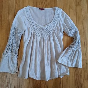 Boho Santoori lace top -- gorgeous on. Size M